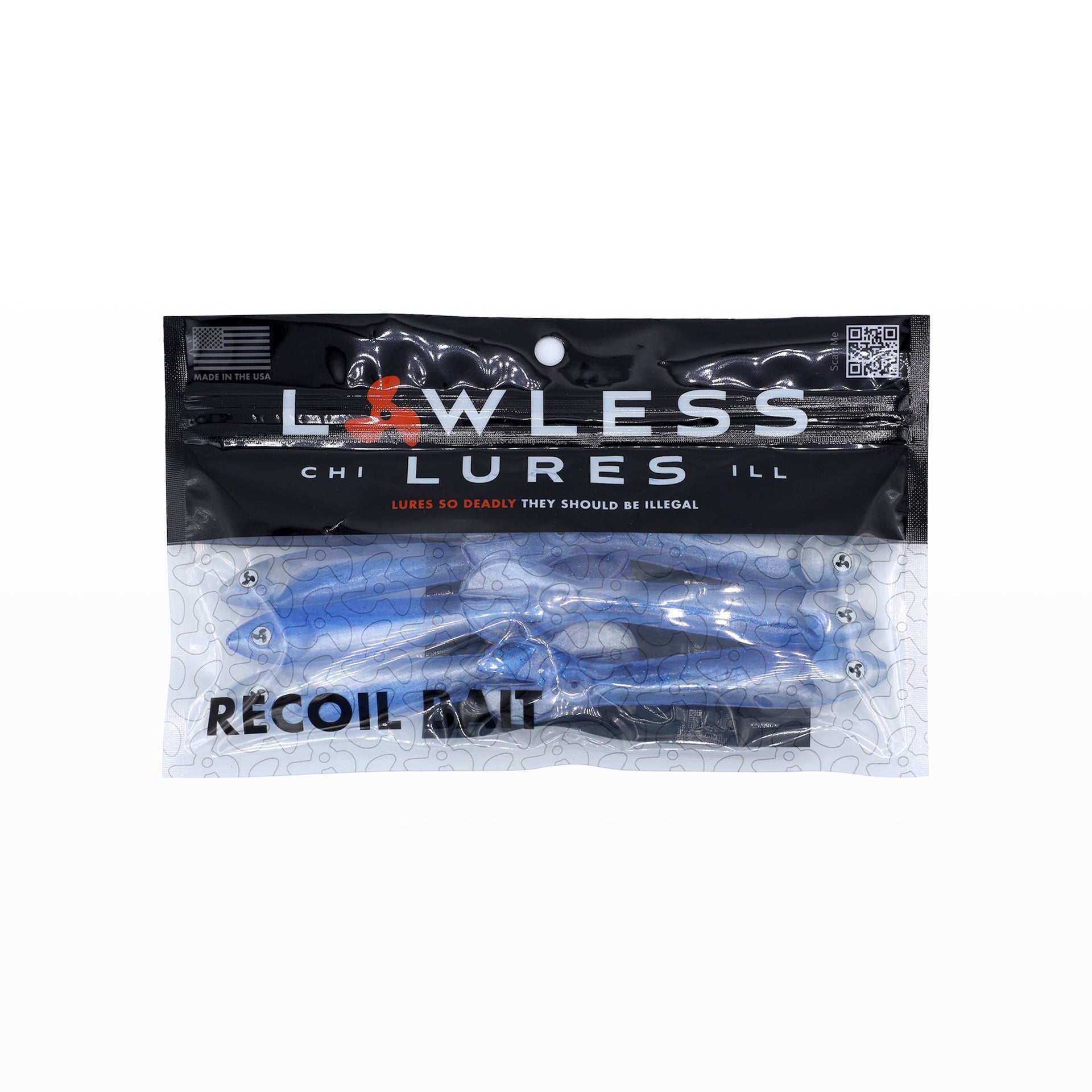 Blue Back Herring - 3.25 Lawless Lures 9 Pc Recoil Bait Set