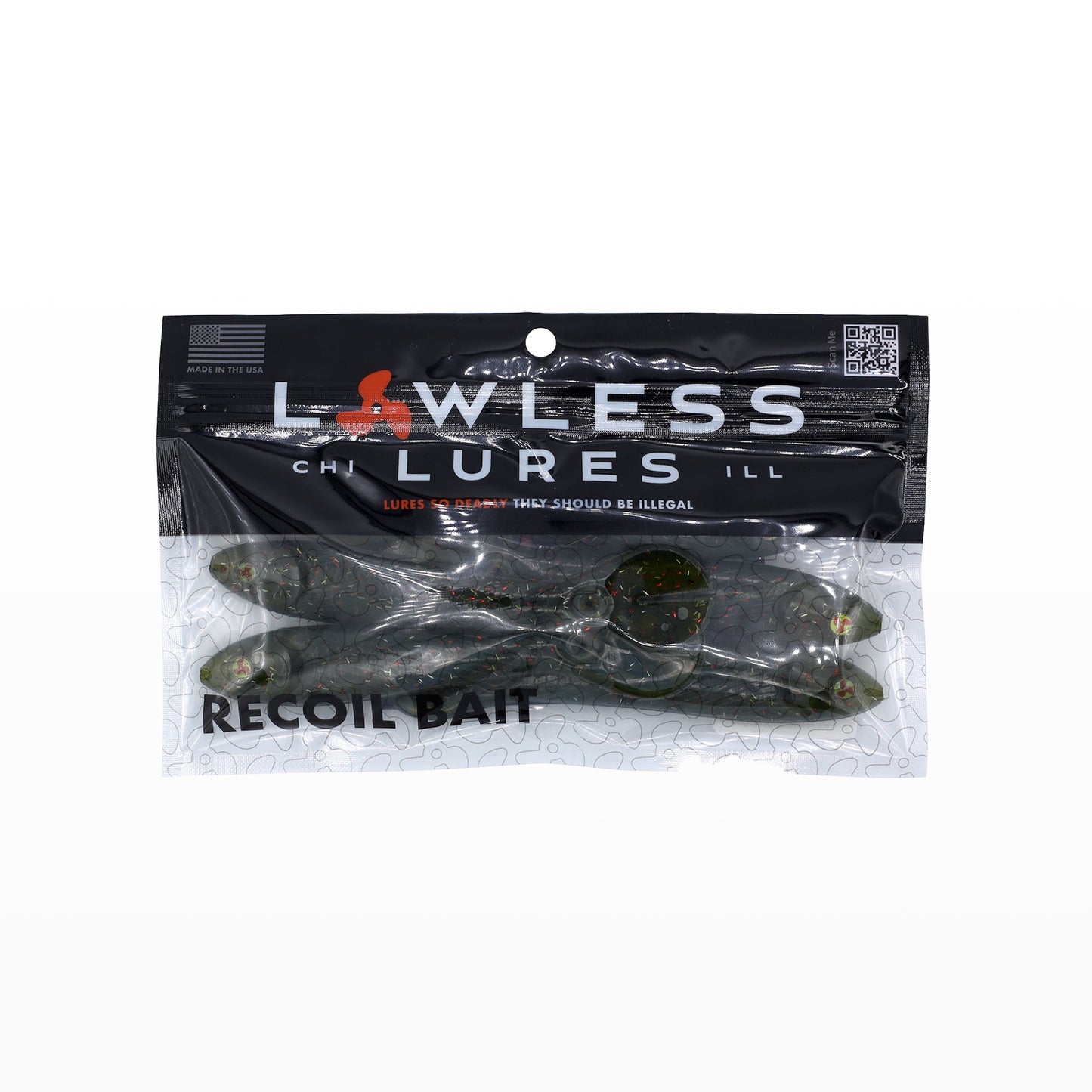 Lawless Lures Watermelon Recoil Fishing Bait Packaging